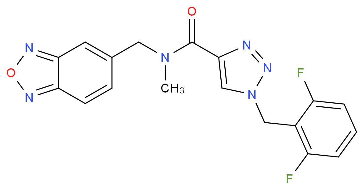 N-(2,1,3-benzoxadiazol-5-ylmethyl)-1-(2,6-difluorobenzyl)-N-methyl-1H-1,2,3-triazole-4-carboxamide_Molecular_structure_CAS_)