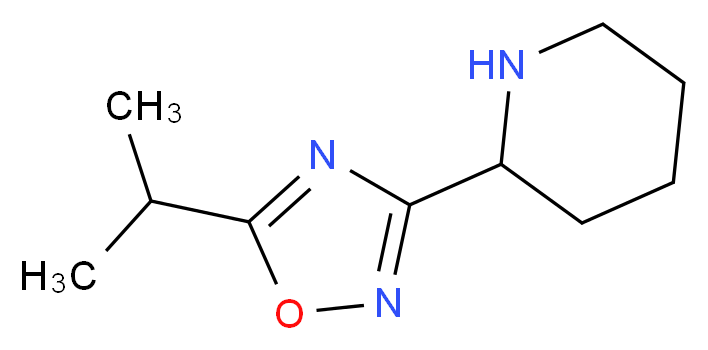 3-(piperidin-2-yl)-5-(propan-2-yl)-1,2,4-oxadiazole_Molecular_structure_CAS_)