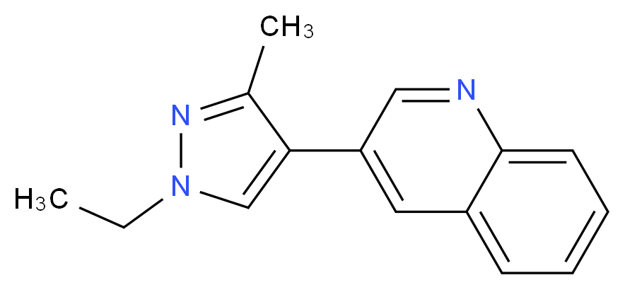 3-(1-ethyl-3-methyl-1H-pyrazol-4-yl)quinoline_Molecular_structure_CAS_)