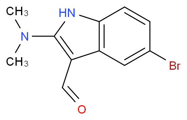 5-Bromo-2-(dimethylamino)-1H-indole-3-carbaldehyde_Molecular_structure_CAS_)