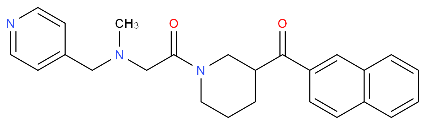 {1-[N-methyl-N-(4-pyridinylmethyl)glycyl]-3-piperidinyl}(2-naphthyl)methanone_Molecular_structure_CAS_)