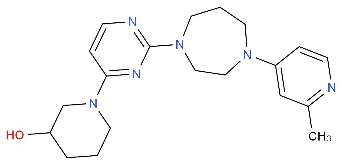 1-{2-[4-(2-methyl-4-pyridinyl)-1,4-diazepan-1-yl]-4-pyrimidinyl}-3-piperidinol_Molecular_structure_CAS_)
