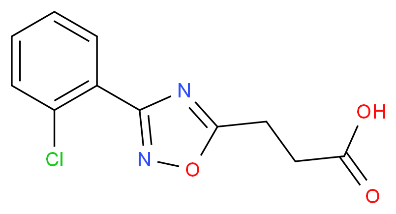 3-[3-(2-Chloro-phenyl)-[1,2,4]oxadiazol-5-yl]-propionic acid_Molecular_structure_CAS_)