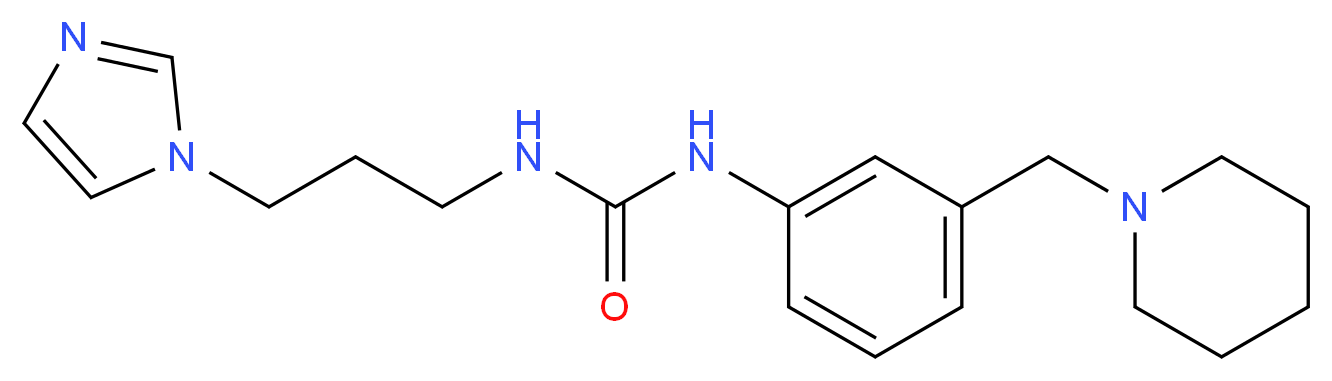 N-[3-(1H-imidazol-1-yl)propyl]-N'-[3-(piperidin-1-ylmethyl)phenyl]urea_Molecular_structure_CAS_)