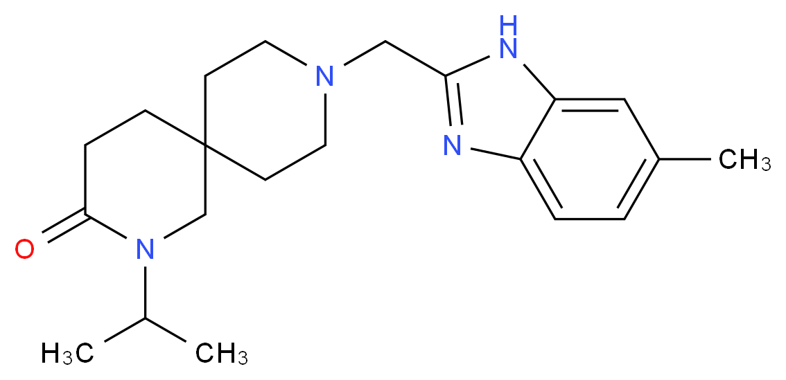2-isopropyl-9-[(6-methyl-1H-benzimidazol-2-yl)methyl]-2,9-diazaspiro[5.5]undecan-3-one_Molecular_structure_CAS_)