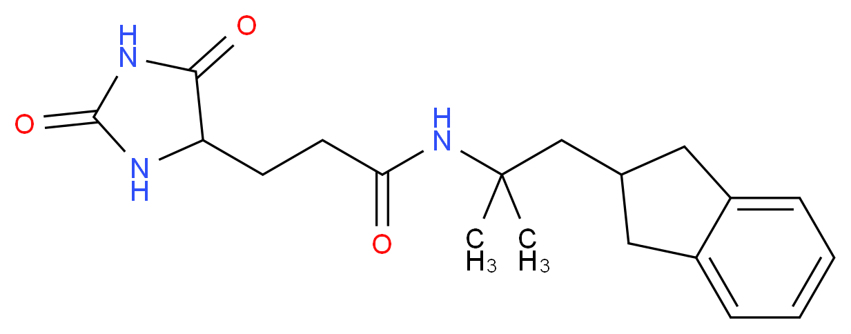 N-[2-(2,3-dihydro-1H-inden-2-yl)-1,1-dimethylethyl]-3-(2,5-dioxo-4-imidazolidinyl)propanamide_Molecular_structure_CAS_)