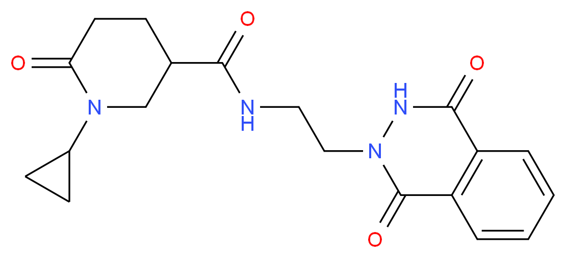 1-cyclopropyl-N-[2-(1,4-dioxo-3,4-dihydro-2(1H)-phthalazinyl)ethyl]-6-oxo-3-piperidinecarboxamide_Molecular_structure_CAS_)