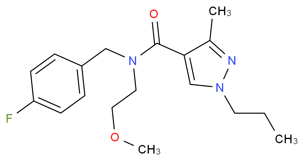 N-(4-fluorobenzyl)-N-(2-methoxyethyl)-3-methyl-1-propyl-1H-pyrazole-4-carboxamide_Molecular_structure_CAS_)