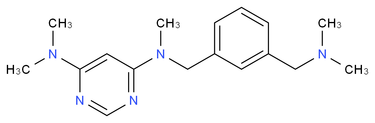N-{3-[(dimethylamino)methyl]benzyl}-N,N',N'-trimethylpyrimidine-4,6-diamine_Molecular_structure_CAS_)