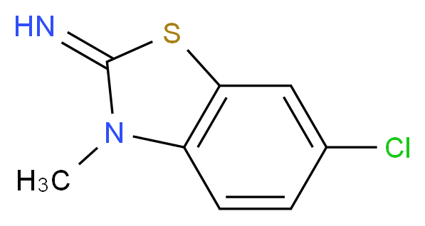 6-Chloro-3-methyl-3H-benzothiazol-2-ylideneamine_Molecular_structure_CAS_58199-49-8)