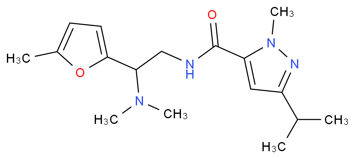 N-[2-(dimethylamino)-2-(5-methyl-2-furyl)ethyl]-3-isopropyl-1-methyl-1H-pyrazole-5-carboxamide_Molecular_structure_CAS_)