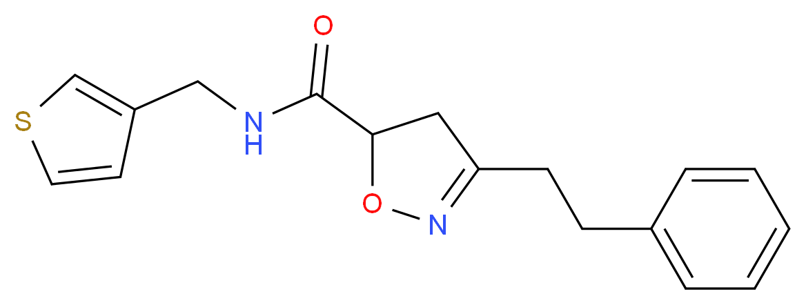 3-(2-phenylethyl)-N-(3-thienylmethyl)-4,5-dihydro-5-isoxazolecarboxamide_Molecular_structure_CAS_)