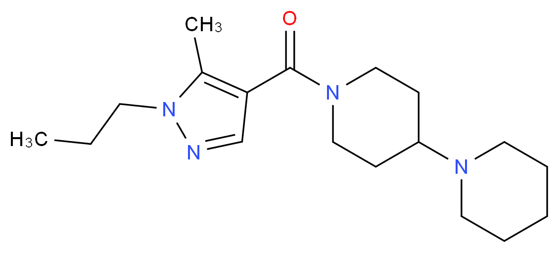 1'-[(5-methyl-1-propyl-1H-pyrazol-4-yl)carbonyl]-1,4'-bipiperidine_Molecular_structure_CAS_)