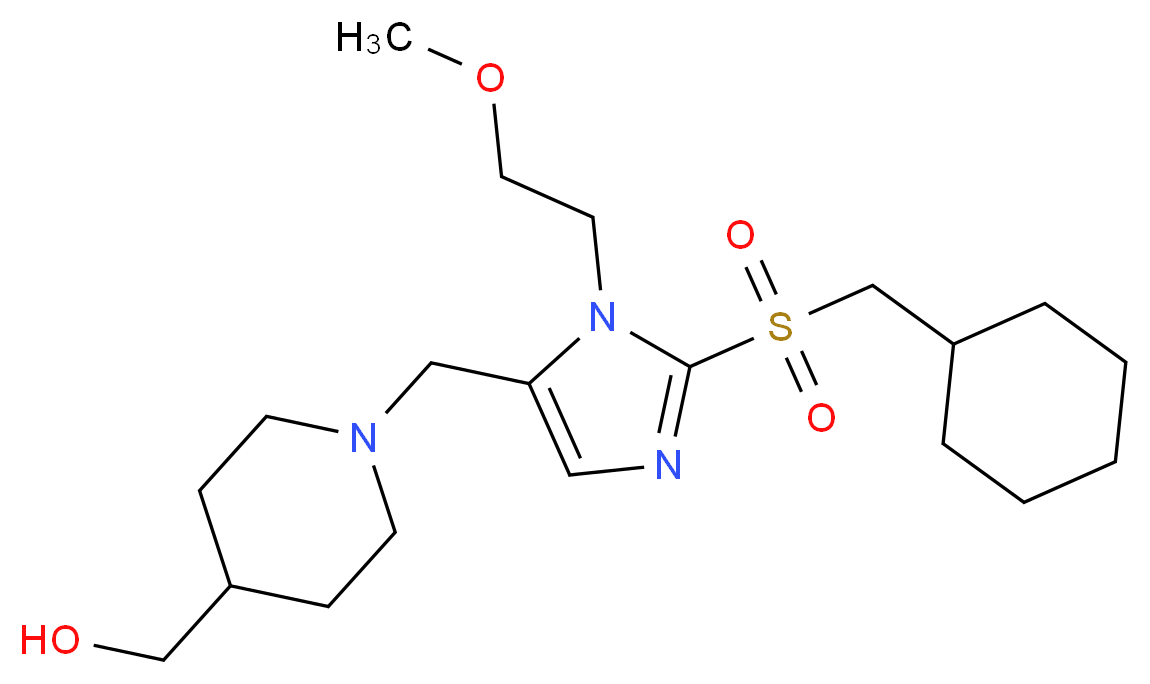 (1-{[2-[(cyclohexylmethyl)sulfonyl]-1-(2-methoxyethyl)-1H-imidazol-5-yl]methyl}-4-piperidinyl)methanol_Molecular_structure_CAS_)