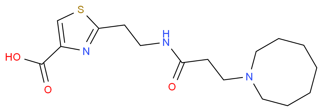 2-{2-[(3-azocan-1-ylpropanoyl)amino]ethyl}-1,3-thiazole-4-carboxylic acid_Molecular_structure_CAS_)