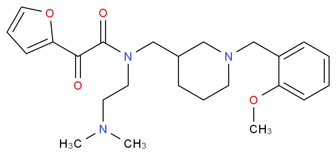 N-[2-(dimethylamino)ethyl]-2-(2-furyl)-N-{[1-(2-methoxybenzyl)-3-piperidinyl]methyl}-2-oxoacetamide_Molecular_structure_CAS_)