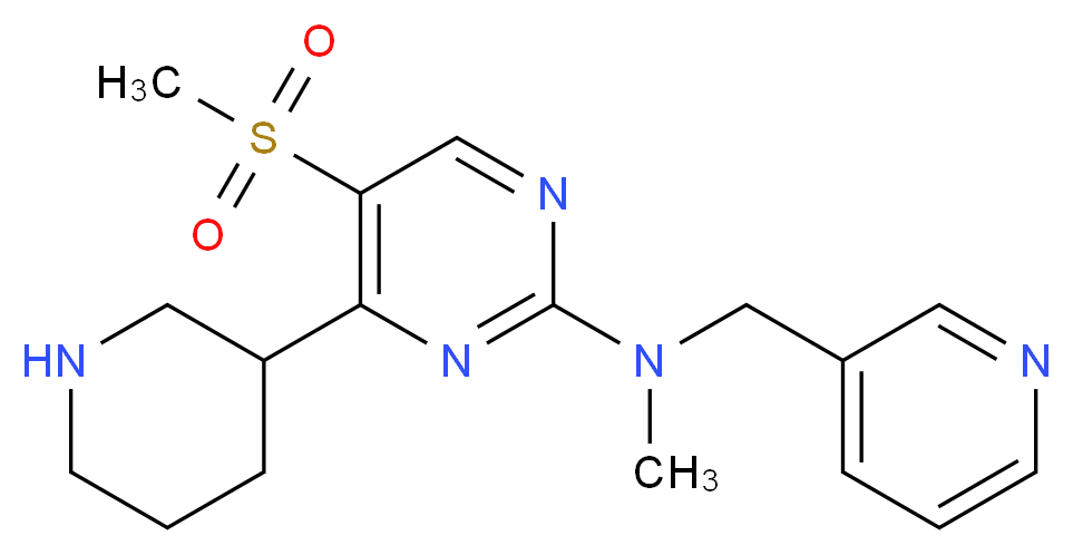 N-methyl-5-(methylsulfonyl)-4-piperidin-3-yl-N-(pyridin-3-ylmethyl)pyrimidin-2-amine_Molecular_structure_CAS_)