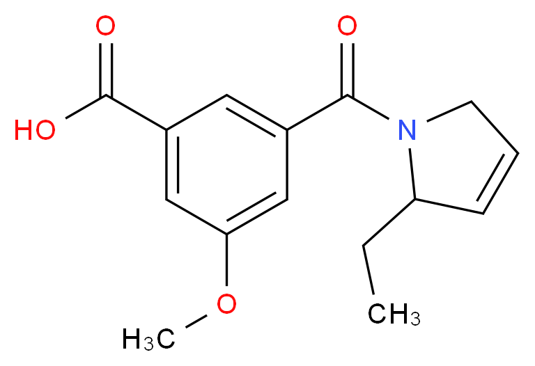 3-[(2-ethyl-2,5-dihydro-1H-pyrrol-1-yl)carbonyl]-5-methoxybenzoic acid_Molecular_structure_CAS_)