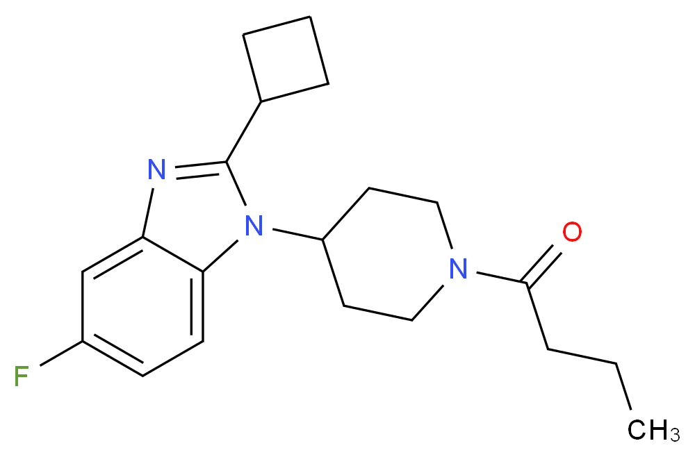 1-(1-butyryl-4-piperidinyl)-2-cyclobutyl-5-fluoro-1H-benzimidazole_Molecular_structure_CAS_)