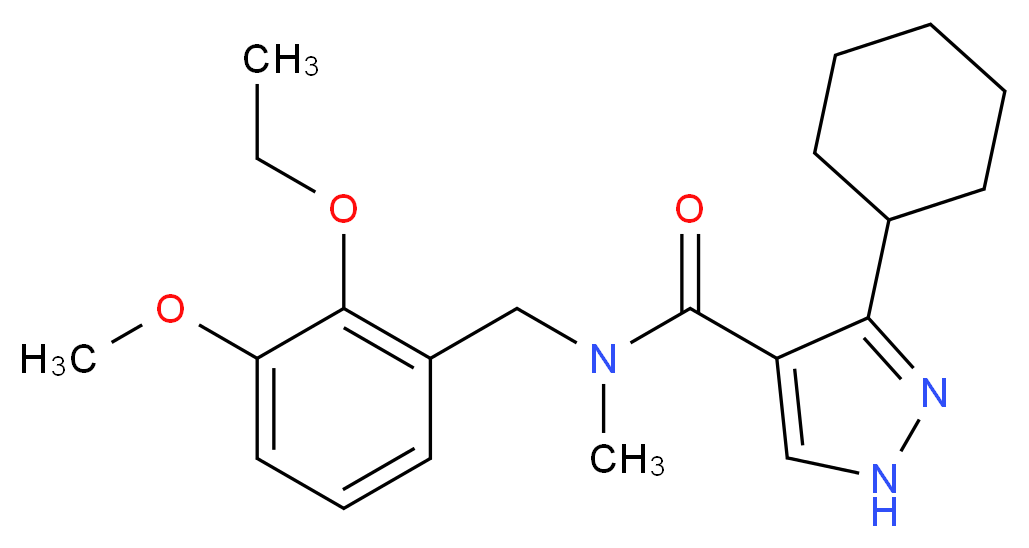 3-cyclohexyl-N-(2-ethoxy-3-methoxybenzyl)-N-methyl-1H-pyrazole-4-carboxamide_Molecular_structure_CAS_)