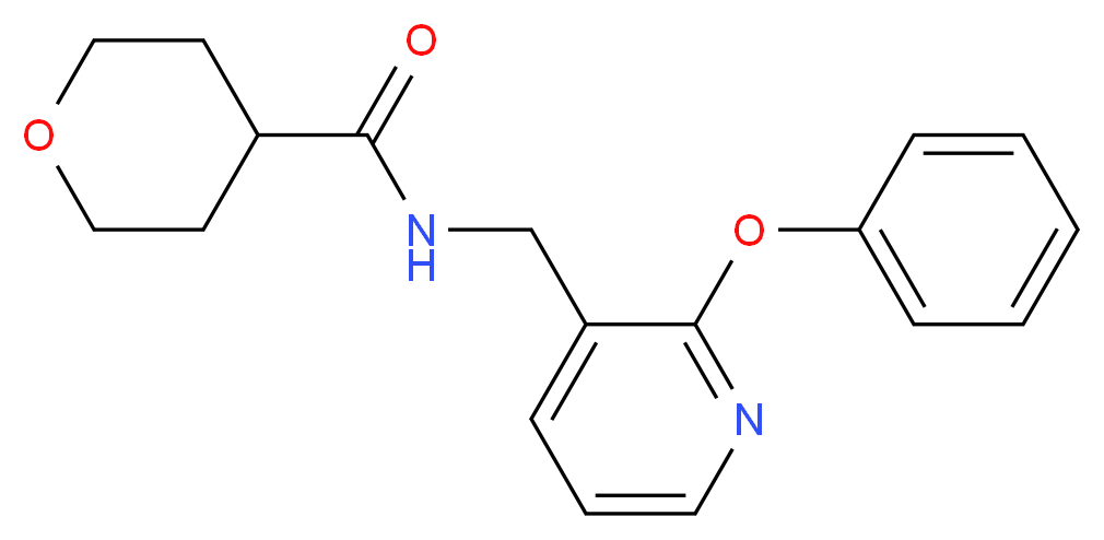 N-[(2-phenoxy-3-pyridinyl)methyl]tetrahydro-2H-pyran-4-carboxamide_Molecular_structure_CAS_)