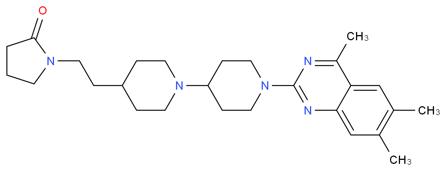 1-{2-[1'-(4,6,7-trimethyl-2-quinazolinyl)-1,4'-bipiperidin-4-yl]ethyl}-2-pyrrolidinone_Molecular_structure_CAS_)