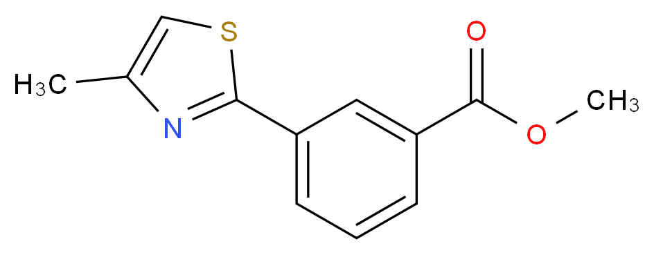methyl 3-(4-methyl-1,3-thiazol-2-yl)benzoate_Molecular_structure_CAS_)
