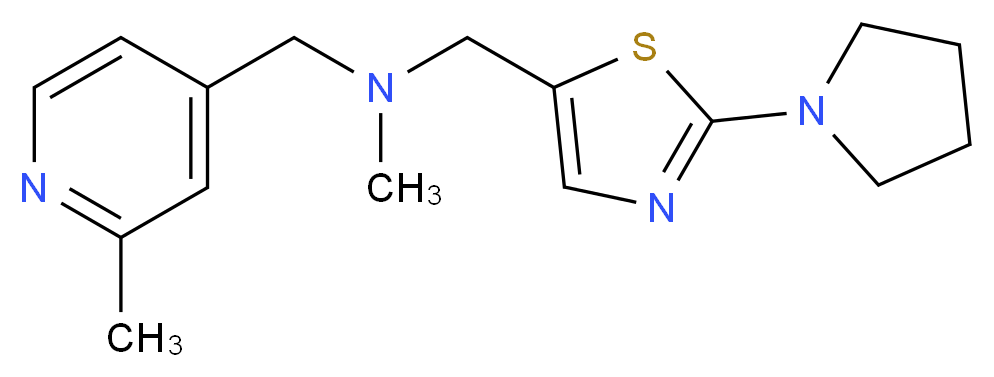 N-methyl-1-(2-methylpyridin-4-yl)-N-[(2-pyrrolidin-1-yl-1,3-thiazol-5-yl)methyl]methanamine_Molecular_structure_CAS_)