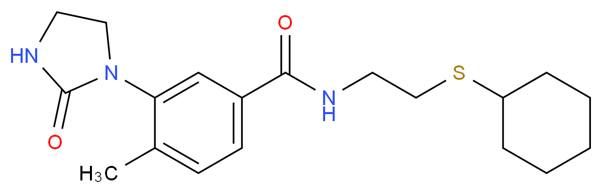 N-[2-(cyclohexylthio)ethyl]-4-methyl-3-(2-oxo-1-imidazolidinyl)benzamide_Molecular_structure_CAS_)