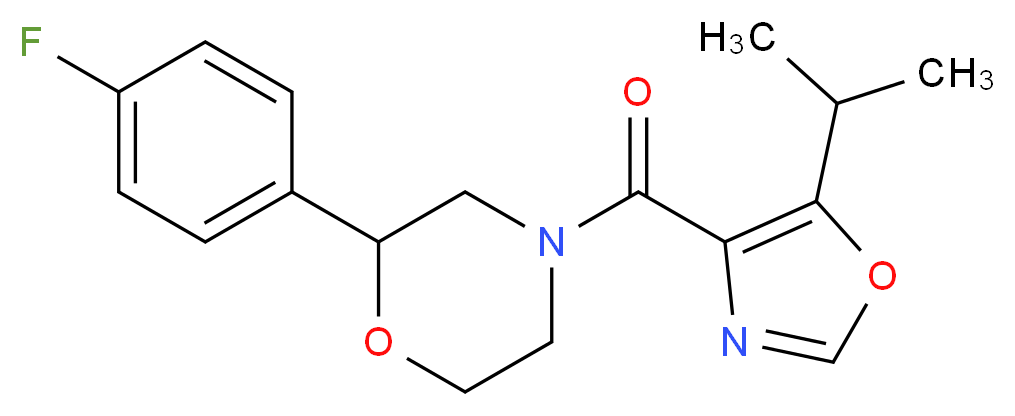 2-(4-fluorophenyl)-4-[(5-isopropyl-1,3-oxazol-4-yl)carbonyl]morpholine_Molecular_structure_CAS_)