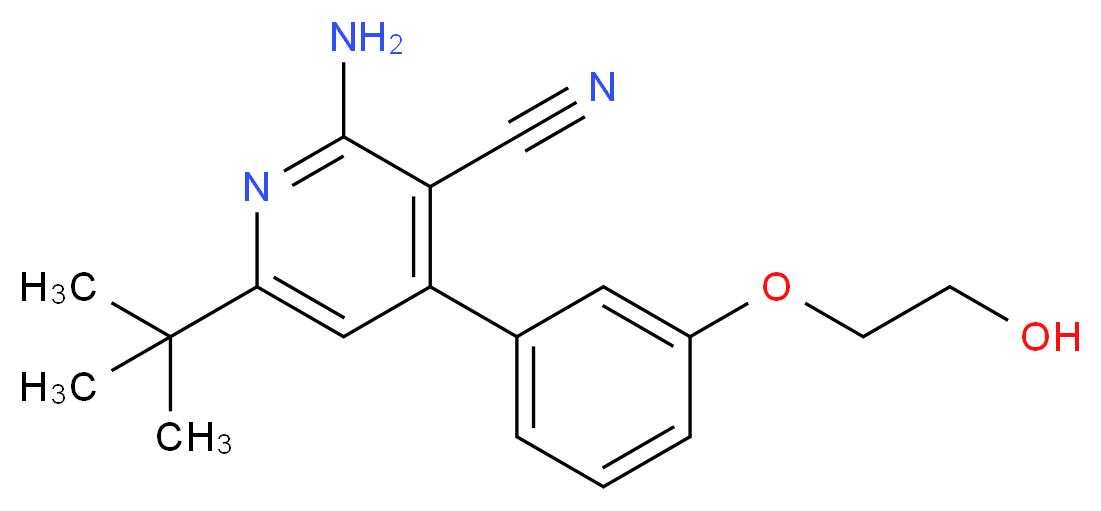 2-amino-6-tert-butyl-4-[3-(2-hydroxyethoxy)phenyl]nicotinonitrile_Molecular_structure_CAS_)