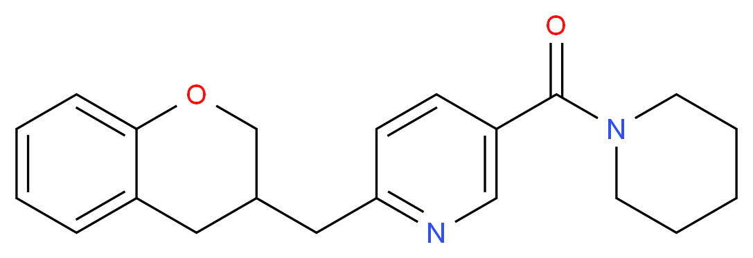 2-(3,4-dihydro-2H-chromen-3-ylmethyl)-5-(piperidin-1-ylcarbonyl)pyridine_Molecular_structure_CAS_)