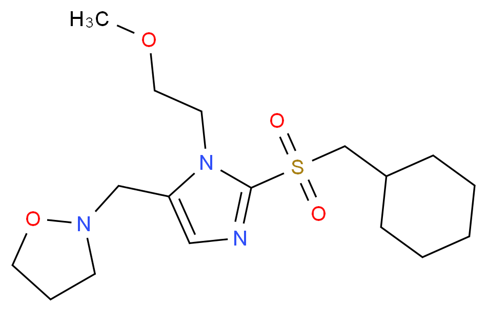 2-{[2-[(cyclohexylmethyl)sulfonyl]-1-(2-methoxyethyl)-1H-imidazol-5-yl]methyl}isoxazolidine_Molecular_structure_CAS_)