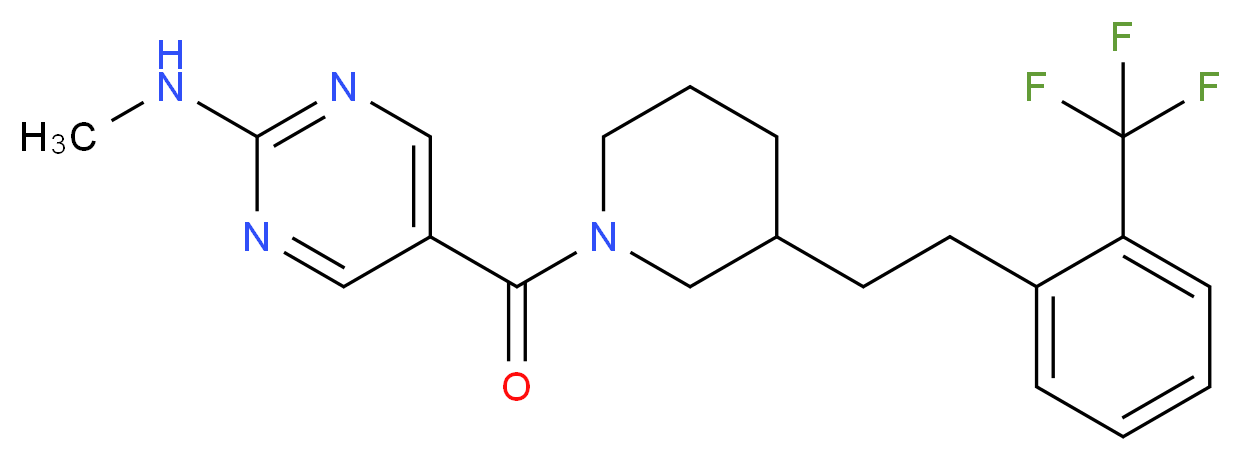 N-methyl-5-[(3-{2-[2-(trifluoromethyl)phenyl]ethyl}-1-piperidinyl)carbonyl]-2-pyrimidinamine_Molecular_structure_CAS_)