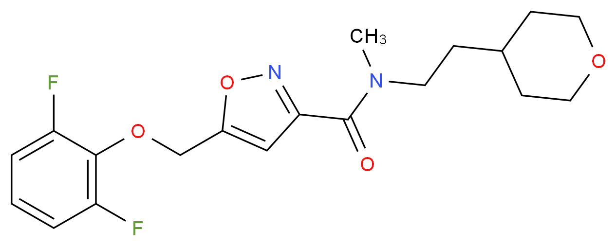 5-[(2,6-difluorophenoxy)methyl]-N-methyl-N-[2-(tetrahydro-2H-pyran-4-yl)ethyl]-3-isoxazolecarboxamide_Molecular_structure_CAS_)
