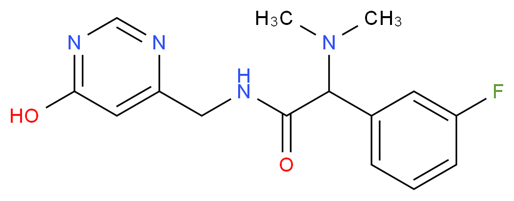 2-(dimethylamino)-2-(3-fluorophenyl)-N-[(6-hydroxy-4-pyrimidinyl)methyl]acetamide_Molecular_structure_CAS_)