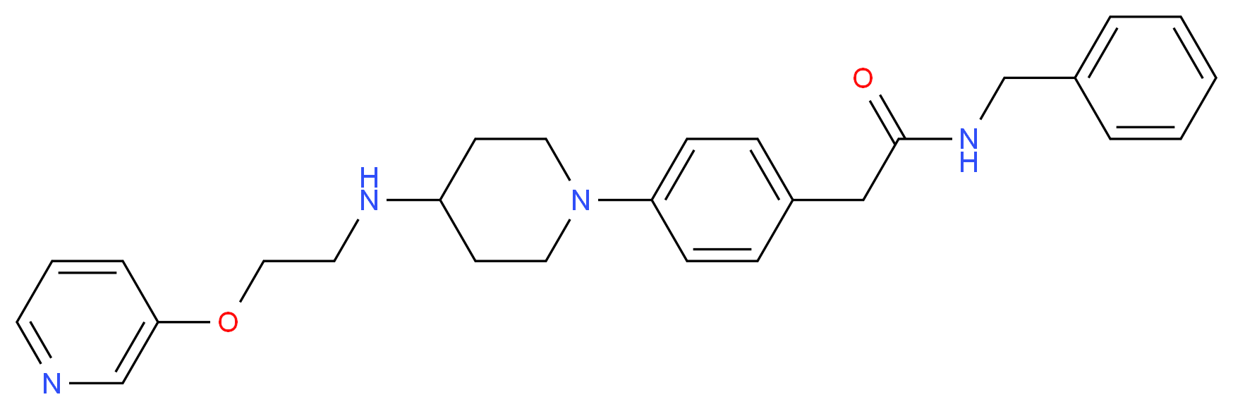 N-benzyl-2-[4-(4-{[2-(3-pyridinyloxy)ethyl]amino}-1-piperidinyl)phenyl]acetamide_Molecular_structure_CAS_)