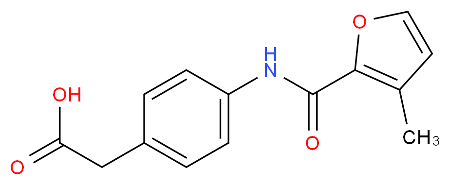 {4-[(3-Methyl-furan-2-carbonyl)amino]-phenyl}-acetic acid_Molecular_structure_CAS_332129-63-2)