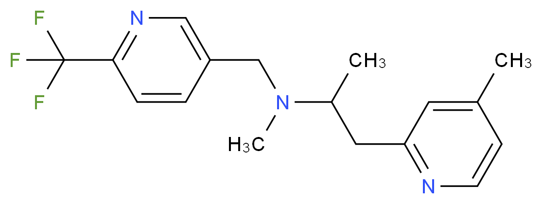 N-methyl-1-(4-methylpyridin-2-yl)-N-{[6-(trifluoromethyl)pyridin-3-yl]methyl}propan-2-amine_Molecular_structure_CAS_)