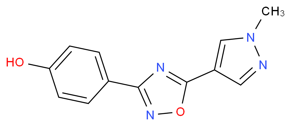 4-[5-(1-methyl-1H-pyrazol-4-yl)-1,2,4-oxadiazol-3-yl]phenol_Molecular_structure_CAS_)