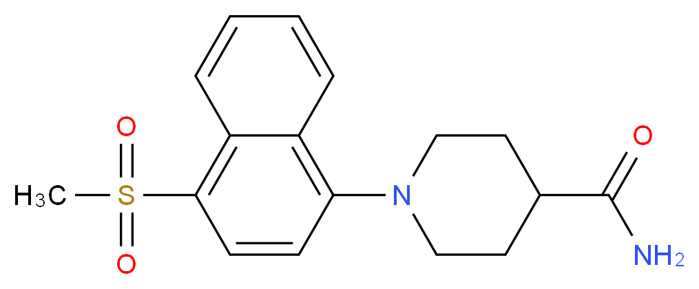 1-[(4-Methylsulfonyl)naphth-1-yl]piperidine-4-carboxamide_Molecular_structure_CAS_)