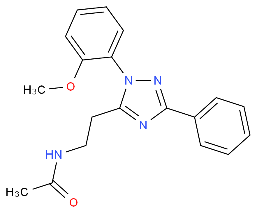 N-{2-[1-(2-methoxyphenyl)-3-phenyl-1H-1,2,4-triazol-5-yl]ethyl}acetamide_Molecular_structure_CAS_)