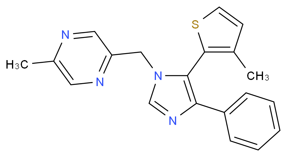 2-methyl-5-{[5-(3-methyl-2-thienyl)-4-phenyl-1H-imidazol-1-yl]methyl}pyrazine_Molecular_structure_CAS_)