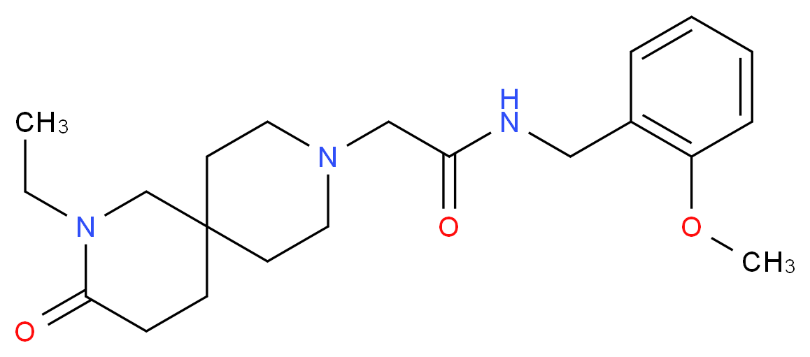 2-(2-ethyl-3-oxo-2,9-diazaspiro[5.5]undec-9-yl)-N-(2-methoxybenzyl)acetamide_Molecular_structure_CAS_)