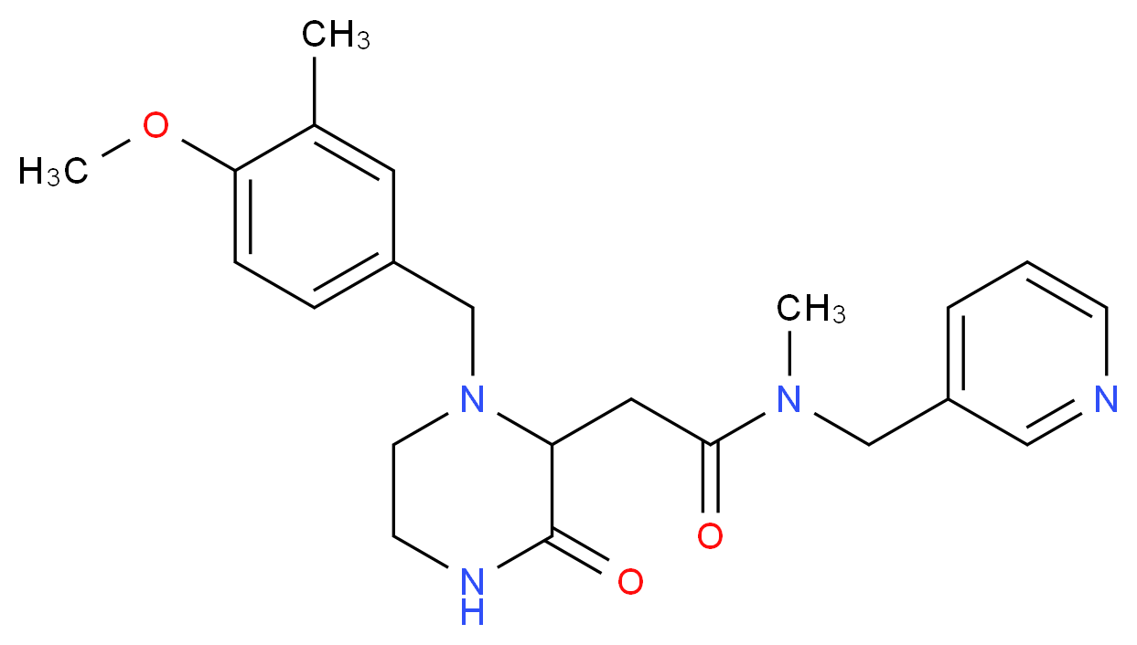 2-[1-(4-methoxy-3-methylbenzyl)-3-oxo-2-piperazinyl]-N-methyl-N-(3-pyridinylmethyl)acetamide_Molecular_structure_CAS_)