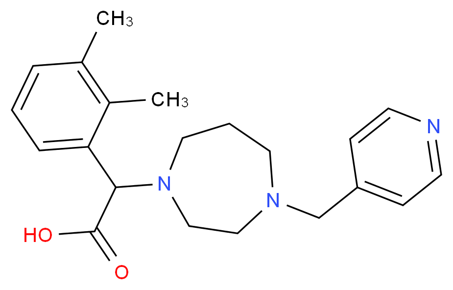 (2,3-dimethylphenyl)[4-(pyridin-4-ylmethyl)-1,4-diazepan-1-yl]acetic acid_Molecular_structure_CAS_)