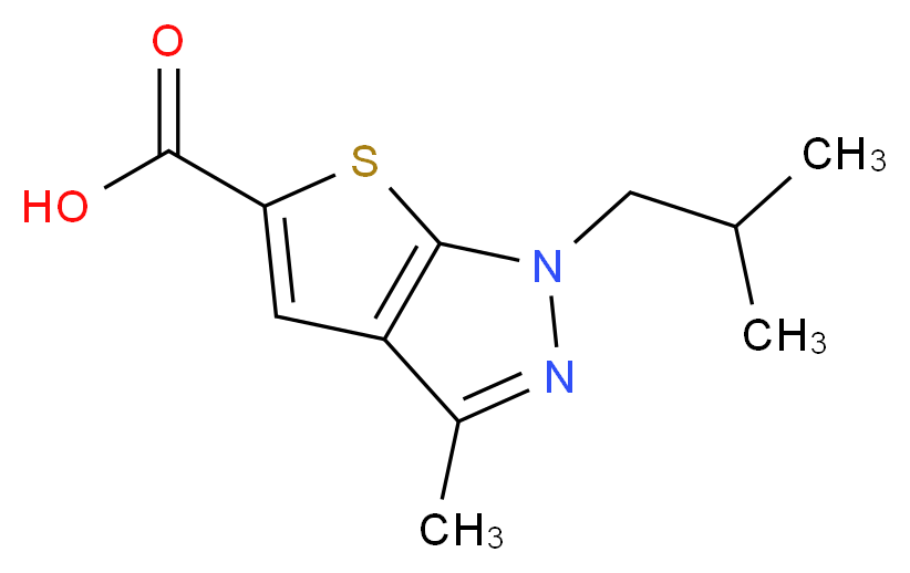 1-isobutyl-3-methyl-1H-thieno[2,3-c]pyrazole-5-carboxylic acid_Molecular_structure_CAS_)