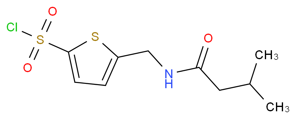 5-[(3-methylbutanamido)methyl]thiophene-2-sulfonyl chloride_Molecular_structure_CAS_)