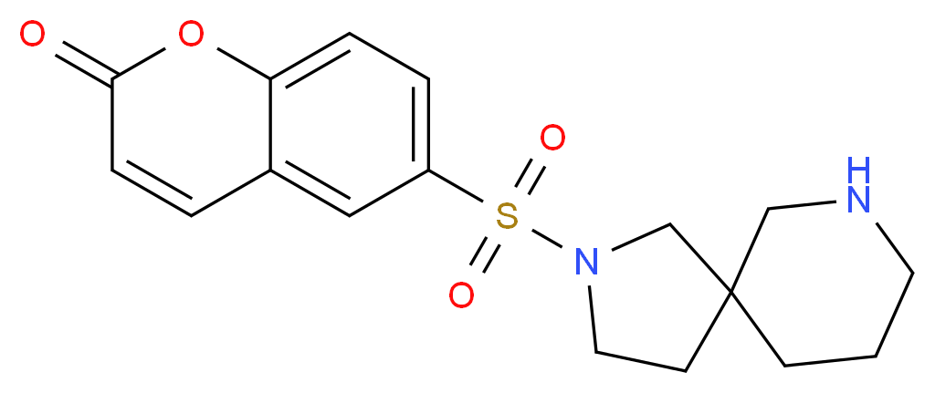 6-(2,7-diazaspiro[4.5]dec-2-ylsulfonyl)-2H-chromen-2-one_Molecular_structure_CAS_)