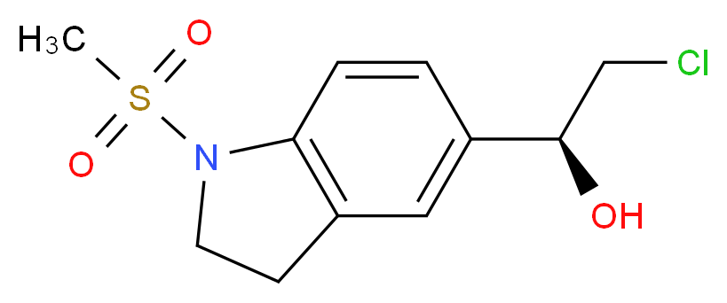 (1S)-2-chloro-1-[1-(methylsulfonyl)-2,3-dihydro-1H-indol-5-yl]ethanol_Molecular_structure_CAS_)